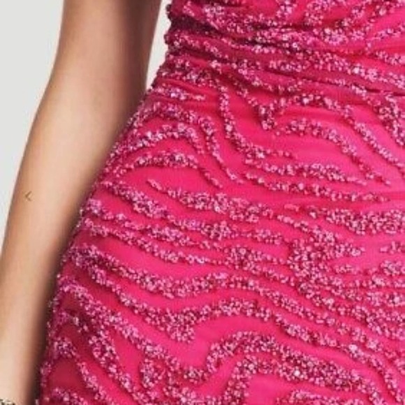 Retrofete sequin mini dress. Size small. Pink gown with beaded details. - Picture 5 of 9
